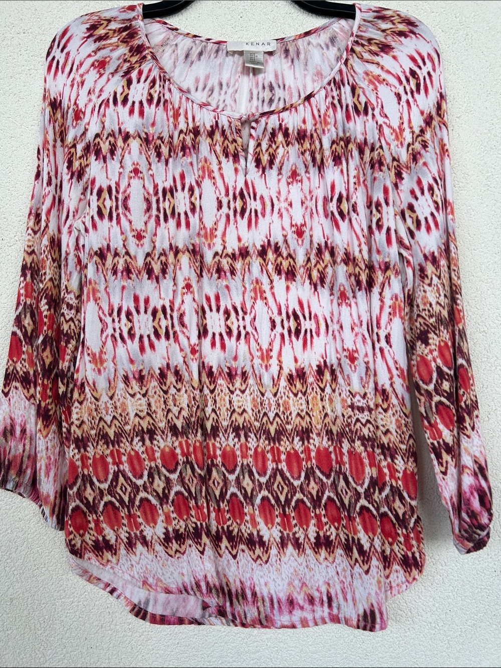 Kenar Scoop Neck Rayon Top